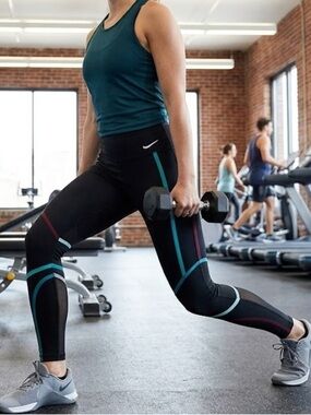 ACX Active High-Rise Colorblock Mesh Leggings - Size Medium